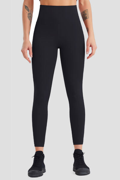 High Waist Active Pants Black