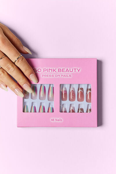 SO PINK BEAUTY Press On Nails 2 Packs Lover Girl One Size