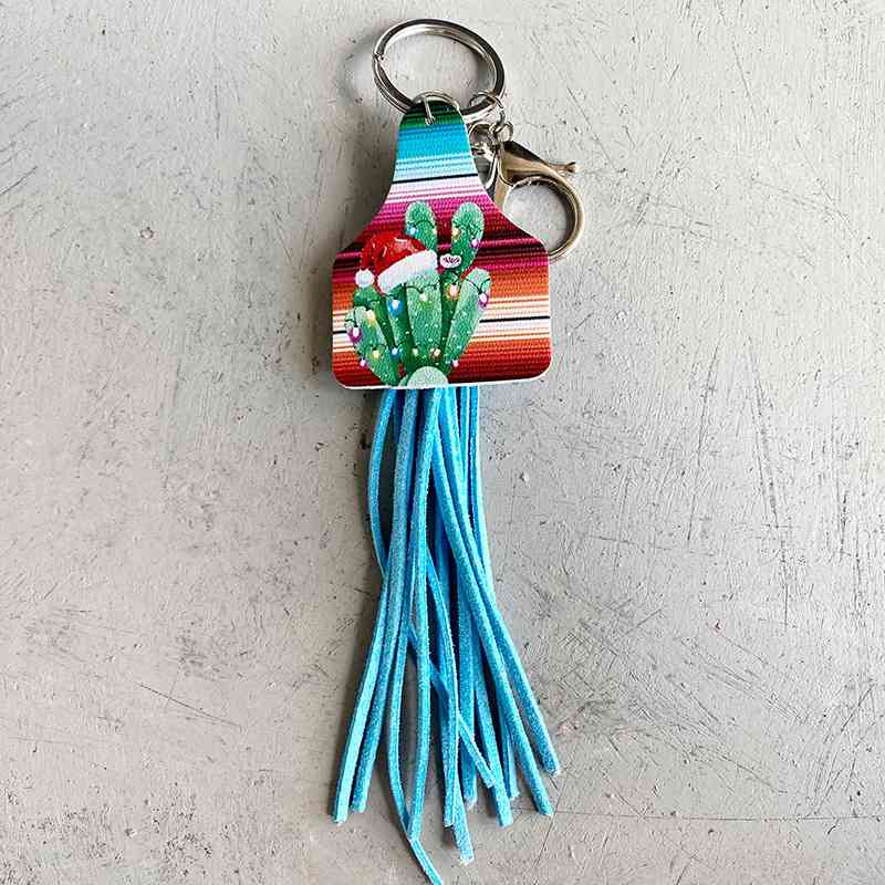 Chimney Shape Fringe Detail Key Chain Style C One Size