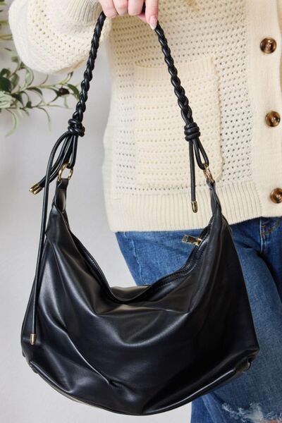 SHOMICO Braided Strap Shoulder Bag BLACK One Size