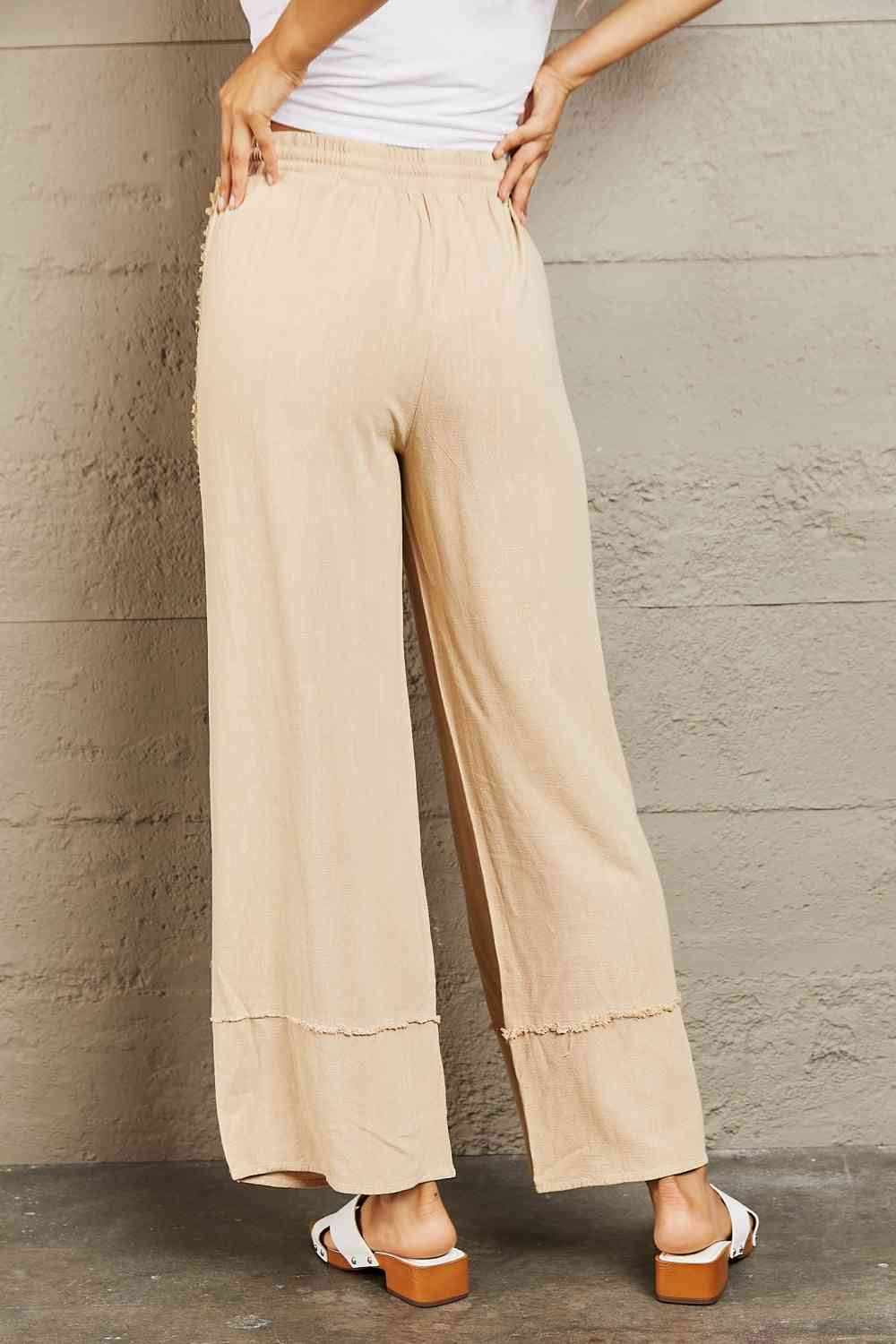 HEYSON Love Me Full Size Mineral Wash Wide Leg Pants