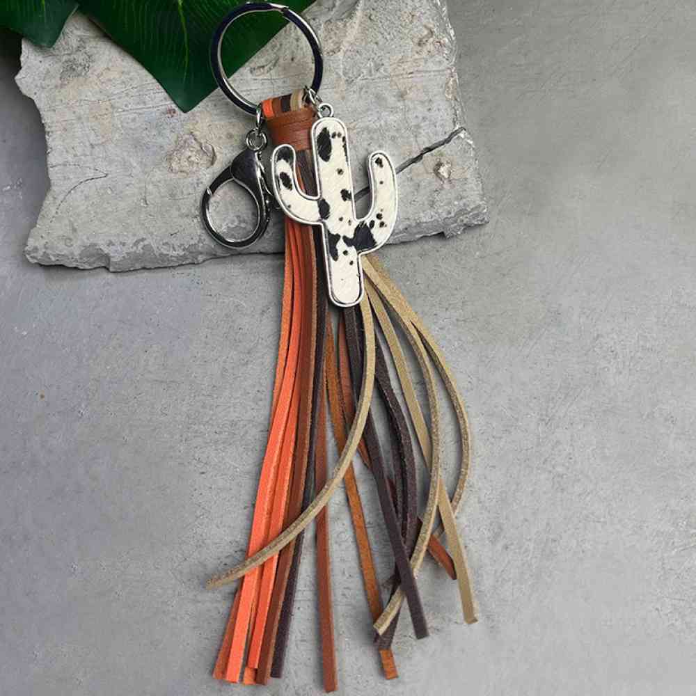 Cactus Keychain with Tassel Style D One Size