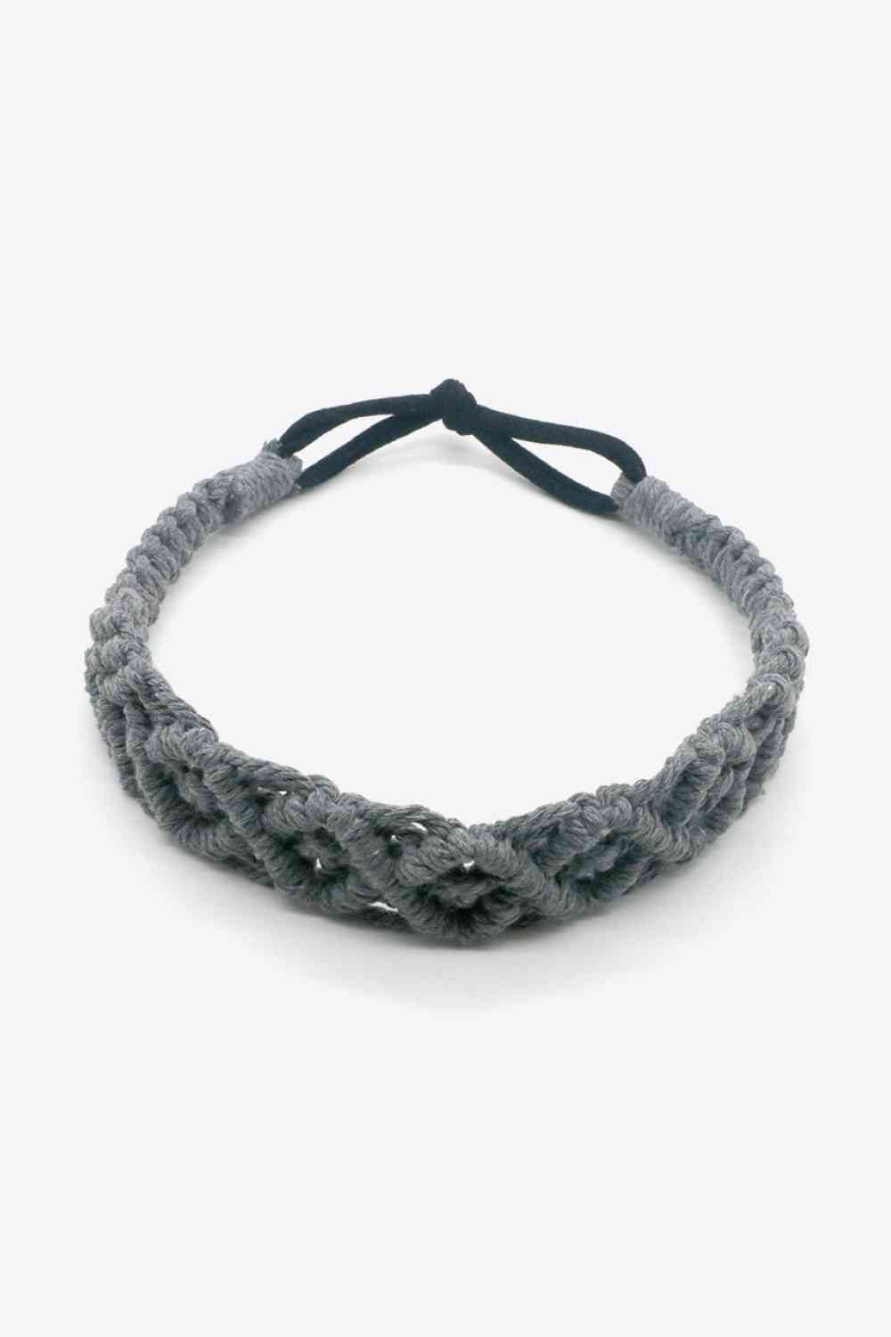 Assorted 2-Pack Macrame Flexible Headband Mid Gray One Size