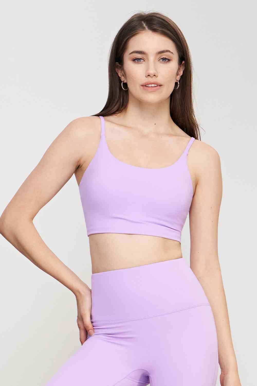 Spaghetti Strap Sports Bra Lavender