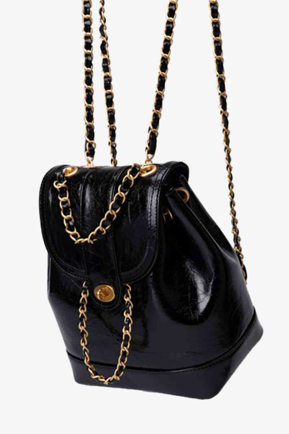 Adored PU Leather Backpack Black One Size
