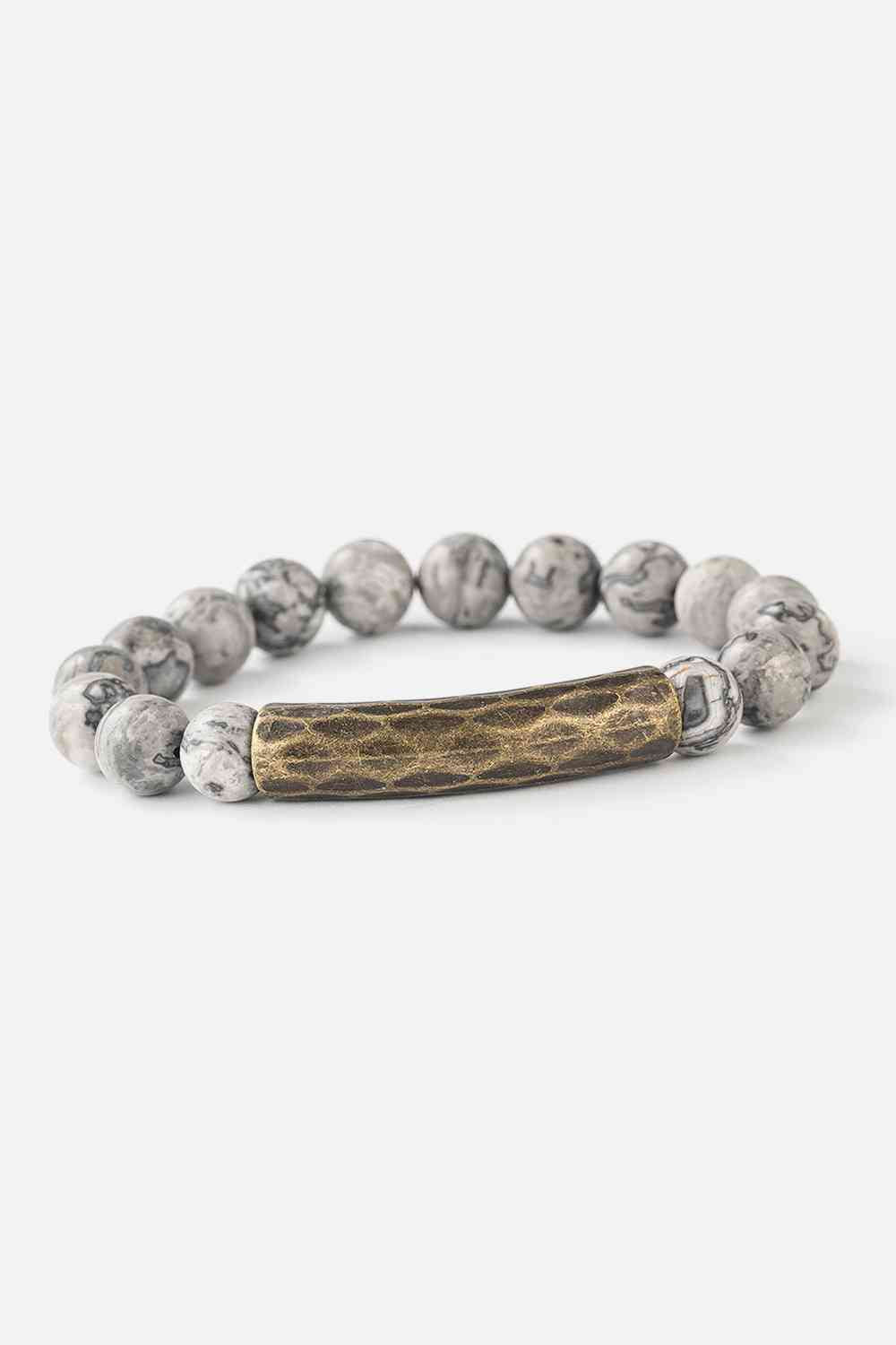 Natural Stone Beaded Bracelet Style G One Size