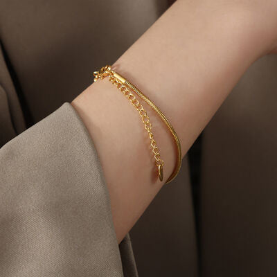 18K Gold-Plated Minimalist Bracelet Gold One Size