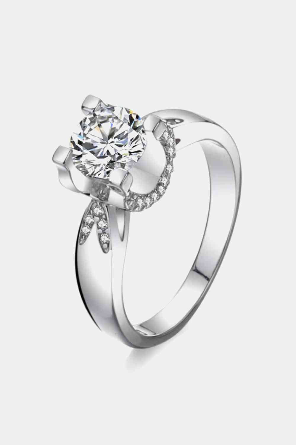 2 Carat Moissanite 925 Sterling Silver Ring White