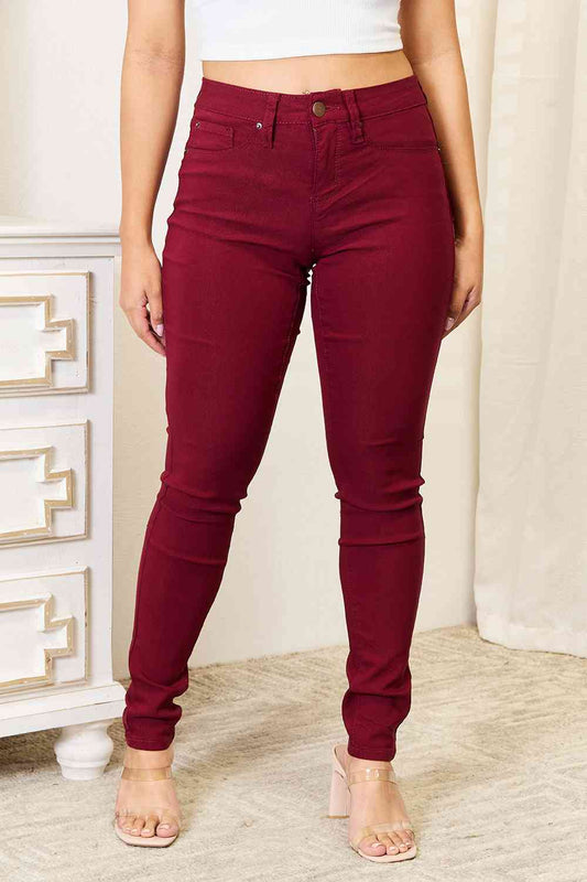 YMI Jeanswear Skinny Jeans with Pockets Wine