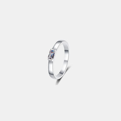 Moissanite 925 Sterling Silver Ring Silver