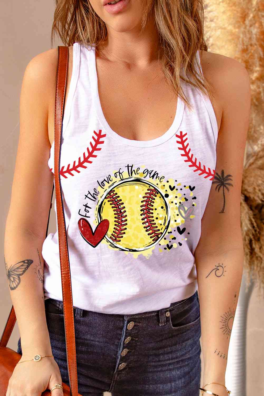 FOR THE LOVE OF THE GAME Graphic Tank White