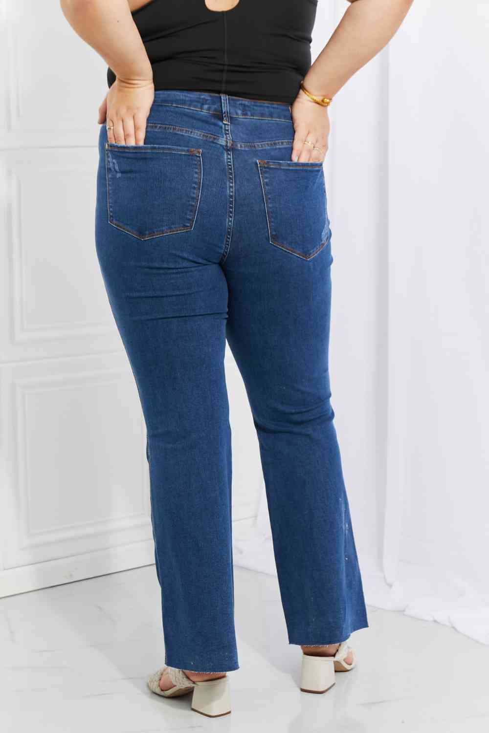 Judy Blue Ava Full Size Cool Denim Tummy Control Flare