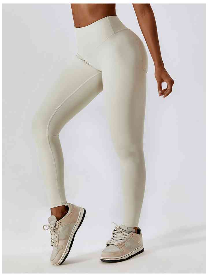 Wide Waistband Sports Pants White