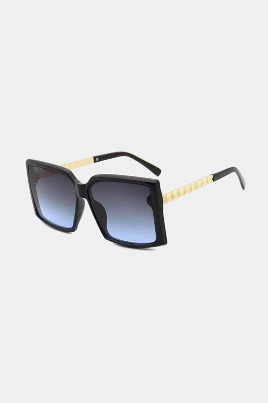 Polycarbonate Frame Square Sunglasses Dusty Blue One Size