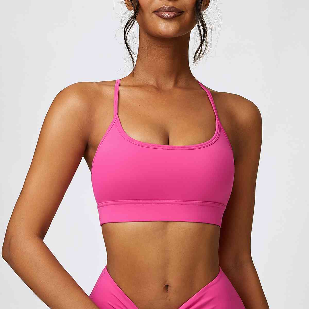Cropped Sport Cami Hot Pink