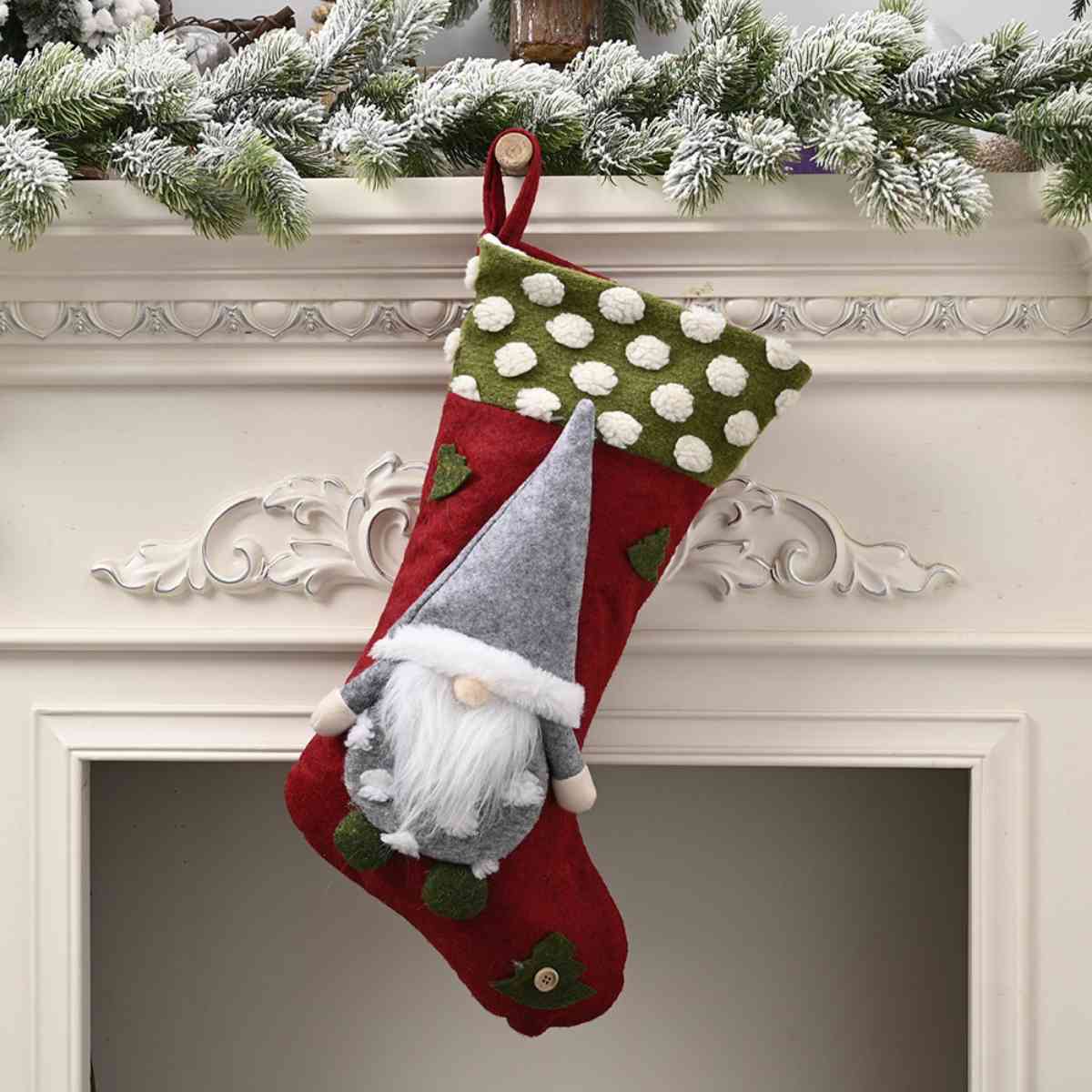 Christmas Stocking Hanging Widget Deep Red One Size