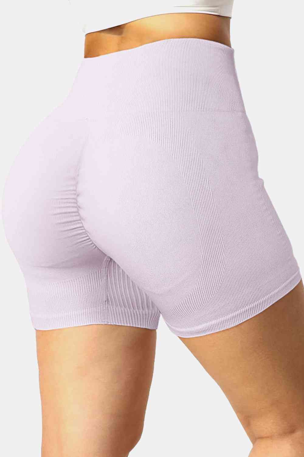 Ribbed Sports Shorts Blush Pink