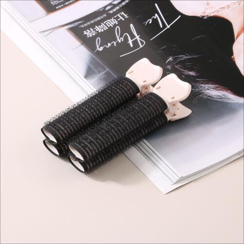 4-Piece Resin Hair Roller Clip Black One Size