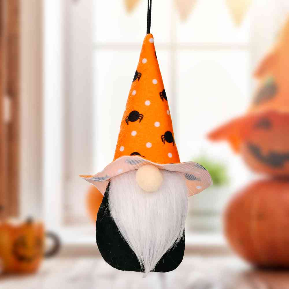 Assorted 2-Piece Halloween Element Gnome Hanging Widgets Orange/Spider One Size