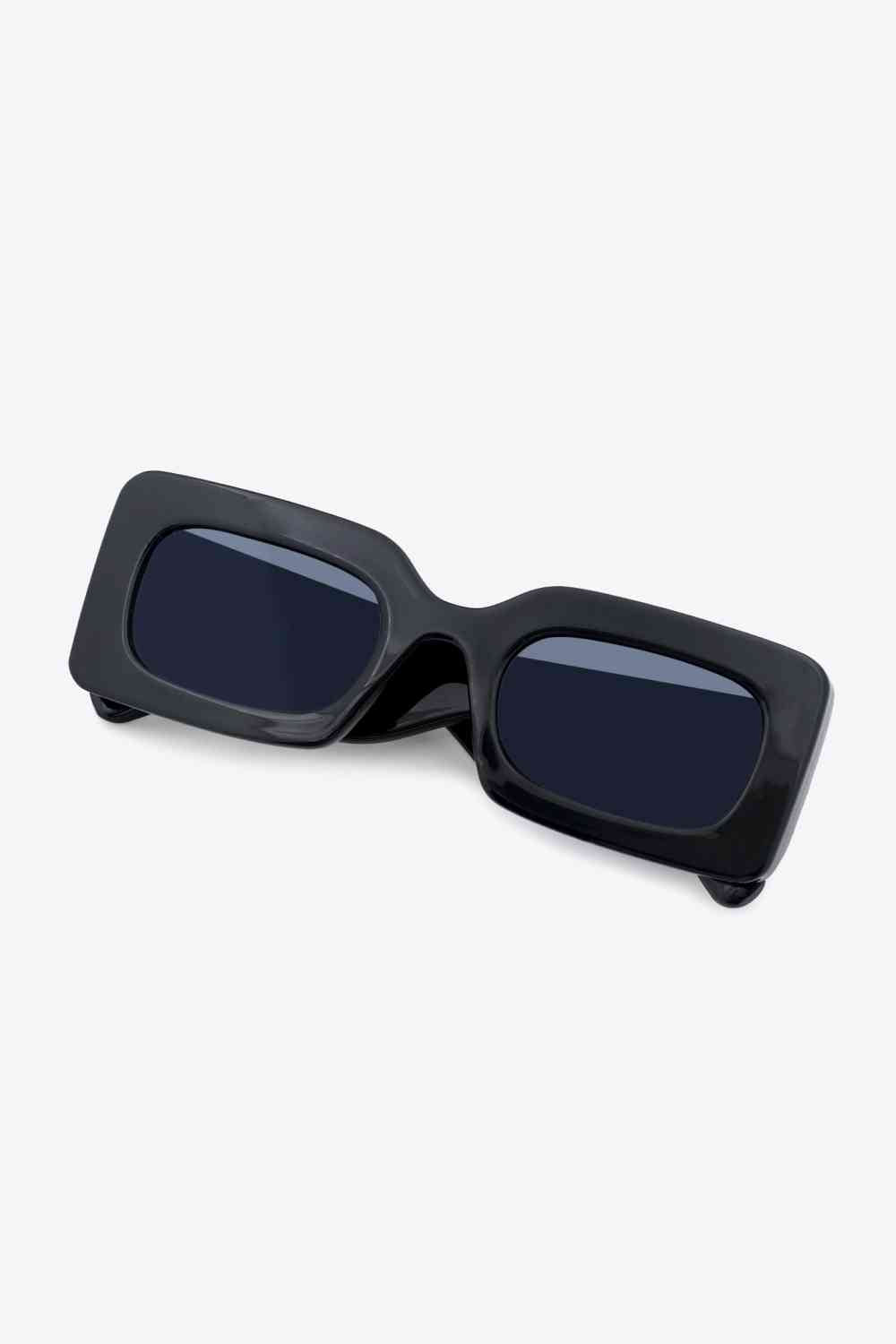 Polycarbonate Frame Rectangle Sunglasses Black One Size