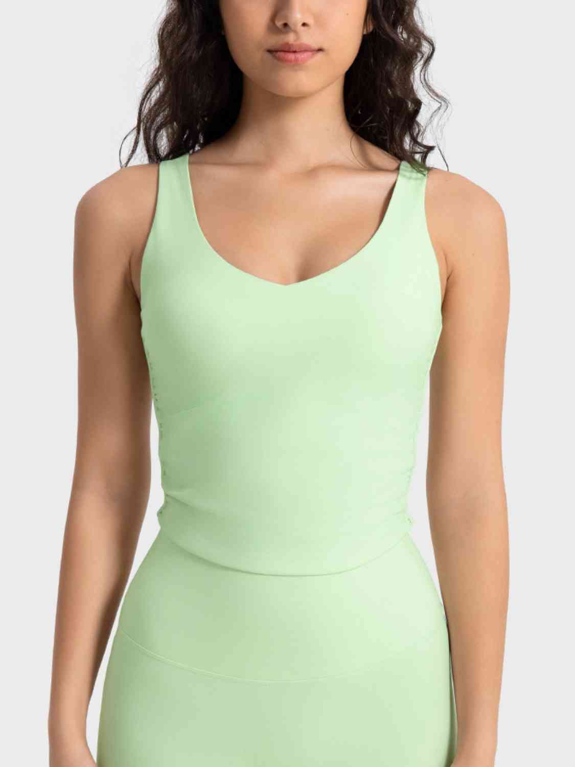 Cropped Sport Tank Light Green