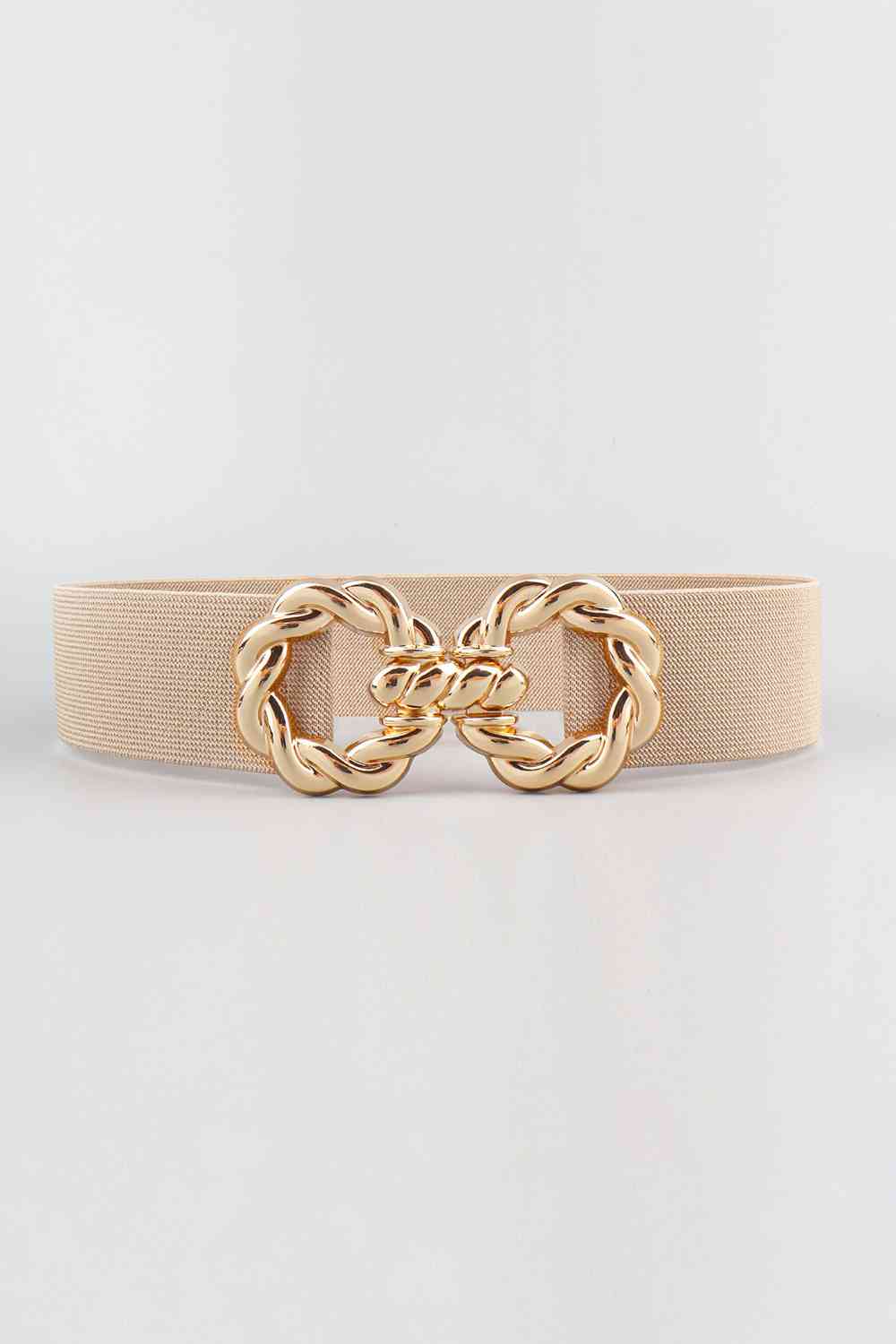 Zinc Alloy Buckle Elastic Belt Sand One Size