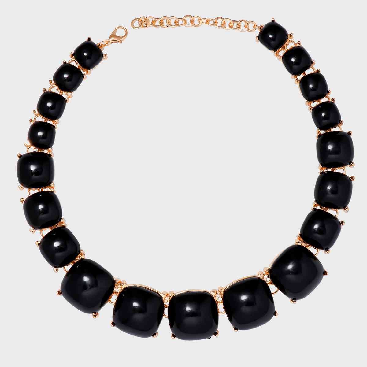 Alloy & Rhinestone Necklace Black One Size
