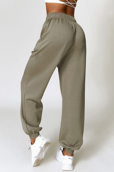 Drawstring Pocketed Active Joggers