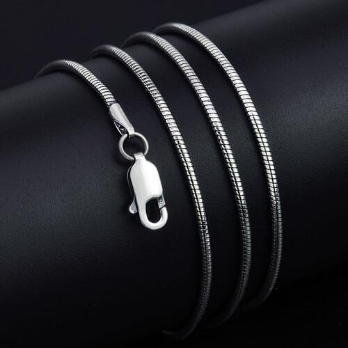 21.7" Snake Chain 925 Sterling Silver Necklace Silver One Size