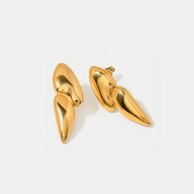 Geometric Stainless Steel Earrings Gold One Size