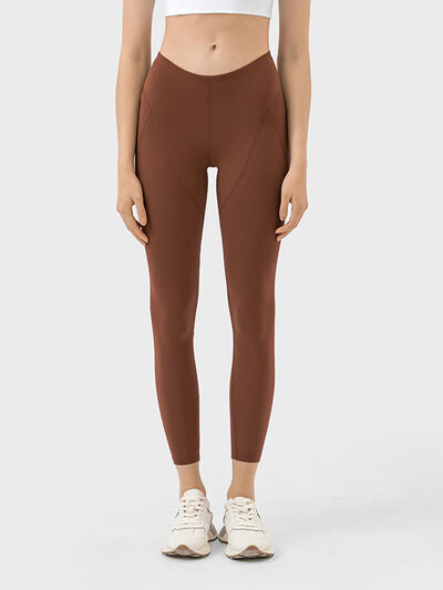 Mid-Rise Waist Active Pants Chestnut