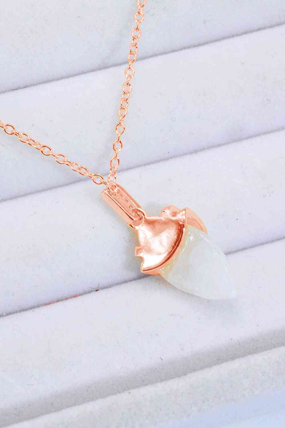 18K Gold-Plated Moonstone Pendant Necklace