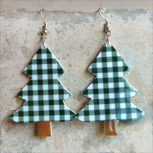 Christmas Themed Acrylic Dangle Earrings Style F One Size