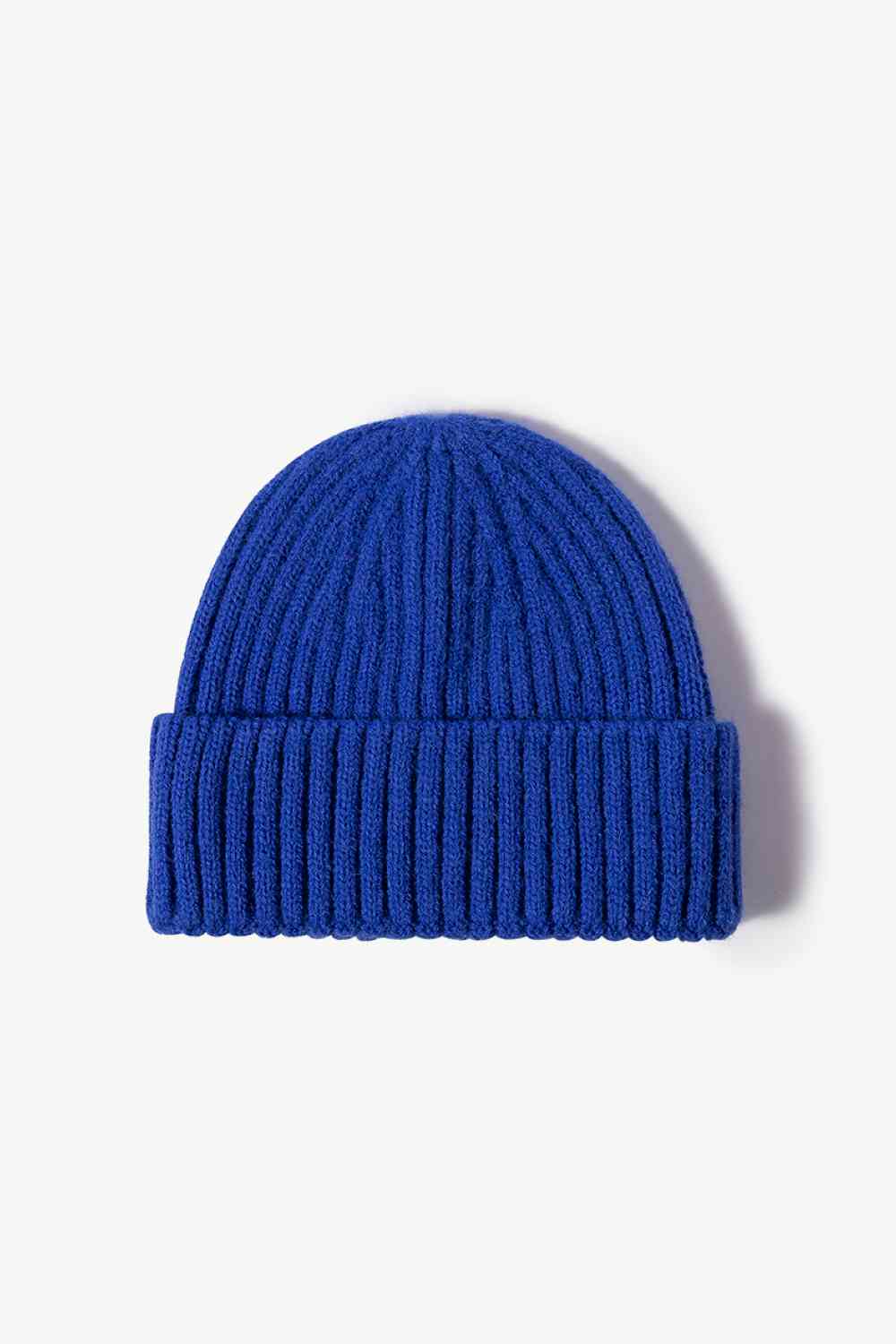 Rib-Knit Cuff Beanie Blue One Size