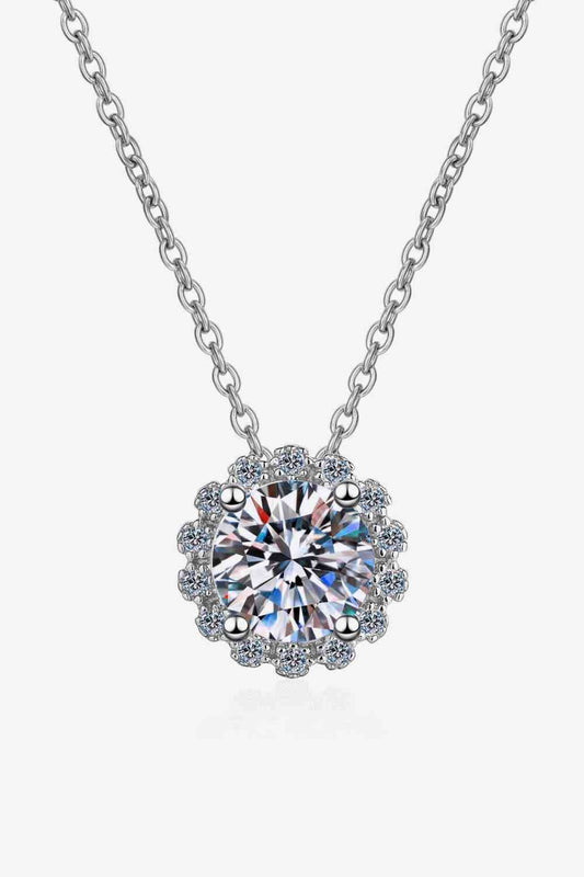 3 Carat Moissanite 925 Sterling Silver Necklace Silver One Size