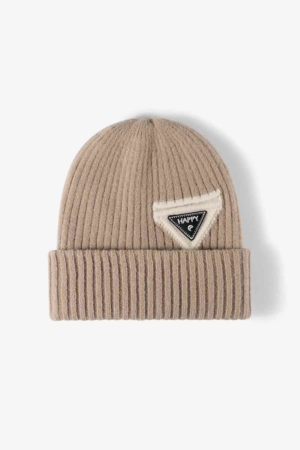 HAPPY Contrast Beanie Khaki One Size