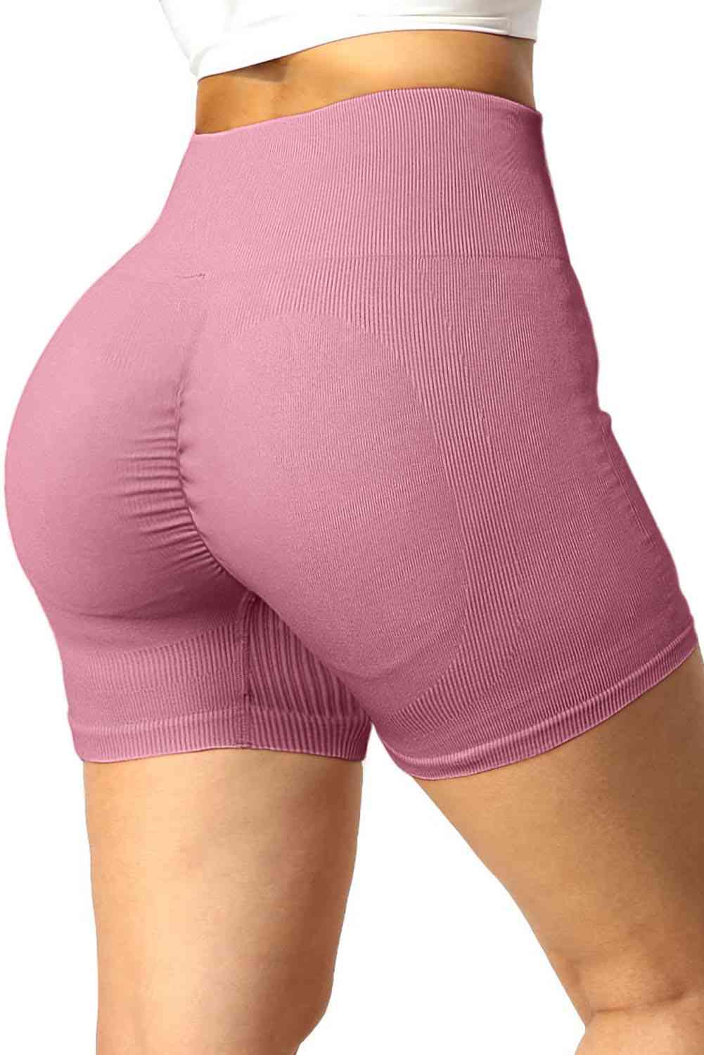 Ribbed Sports Shorts Dusty Pink