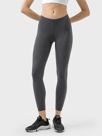 Mid-Rise Waist Active Pants Charcoal