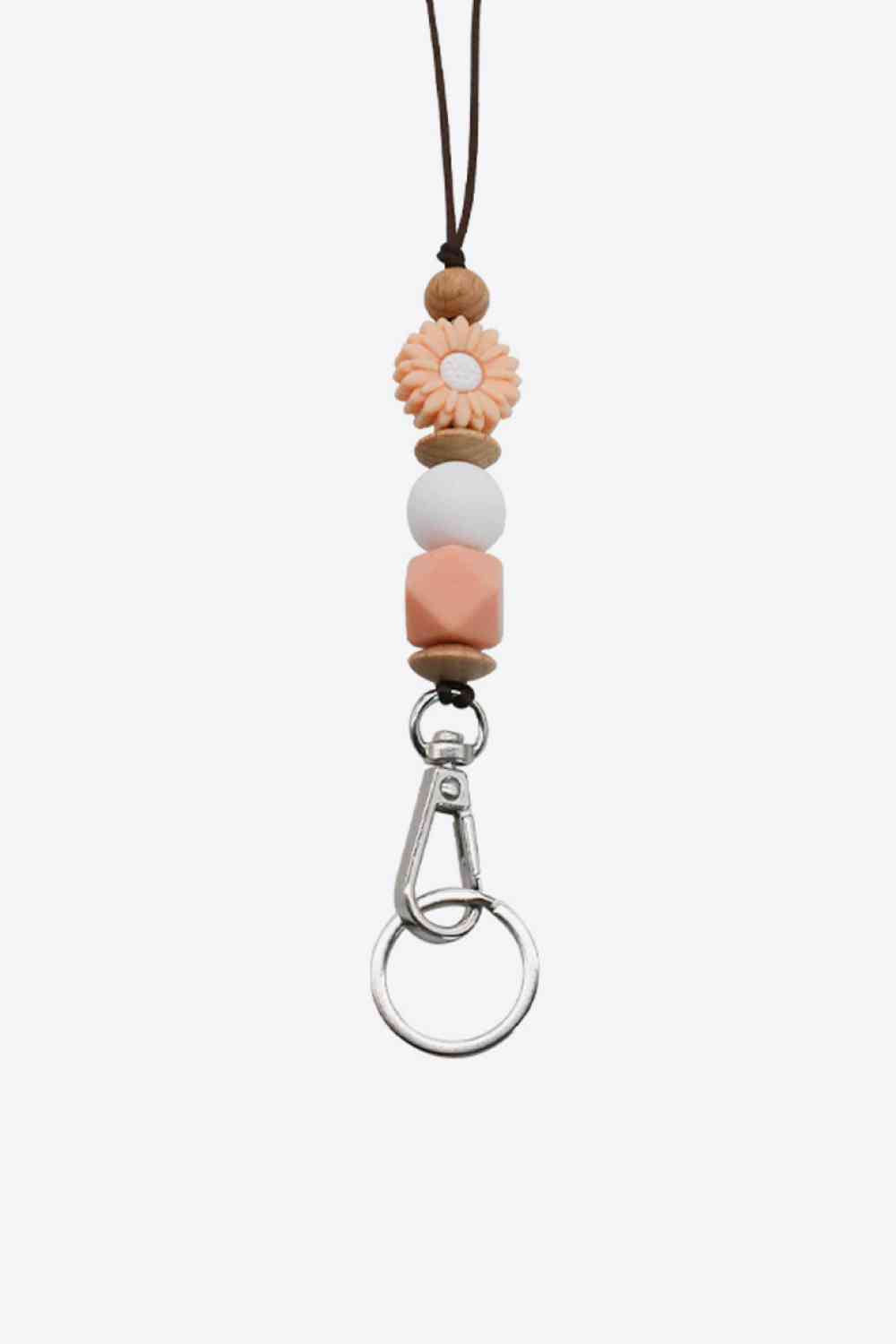 Assorted 4-Piece Beaded Lanyard Peach One Size