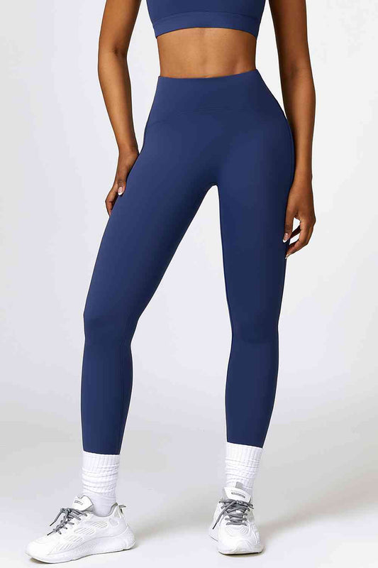 Breathable Wide Waistband Active Leggings Peacock Blue