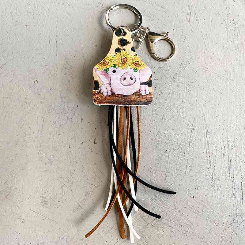 Chimney Shape Fringe Detail Key Chain Style A One Size