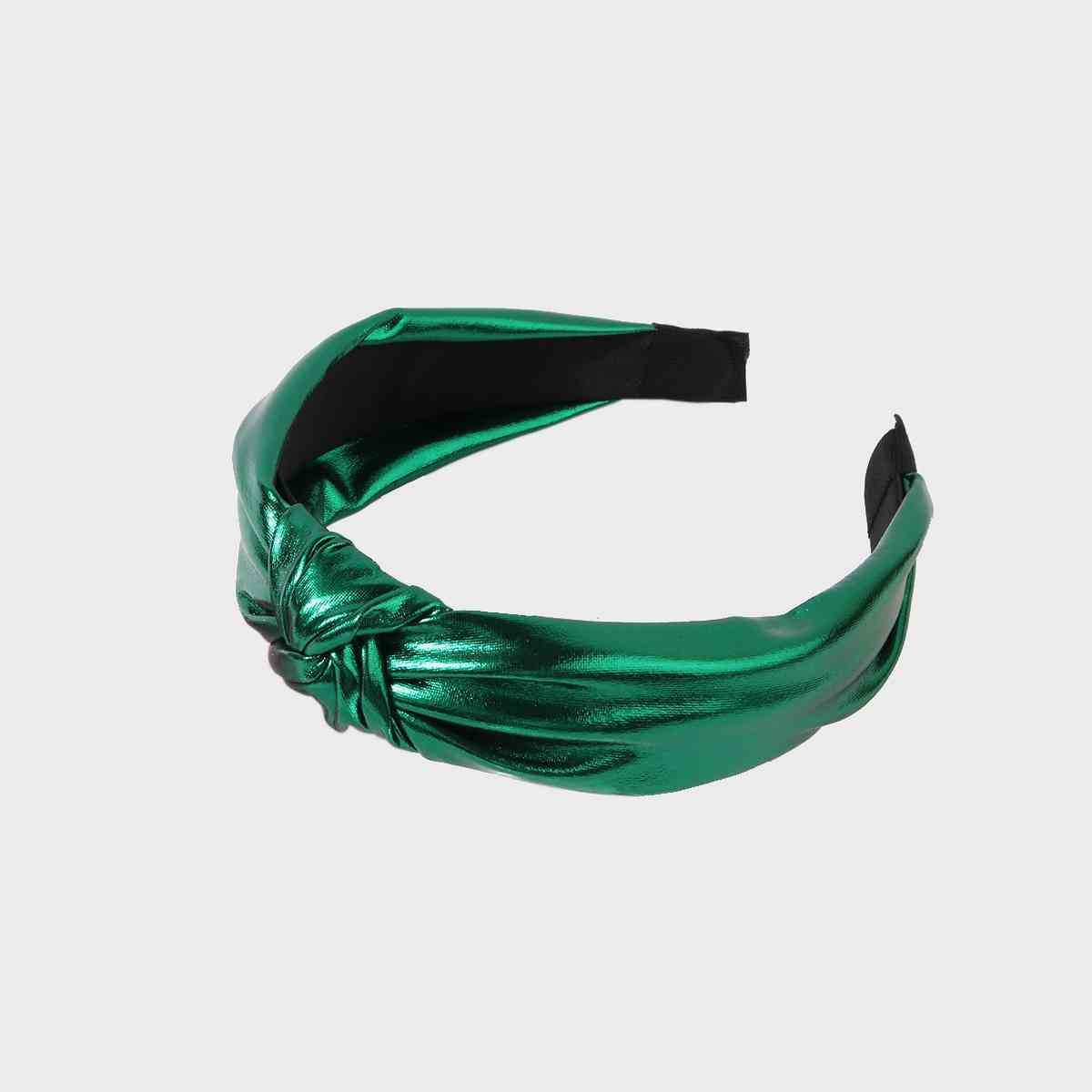 Knotted Wide Headband Green One Size