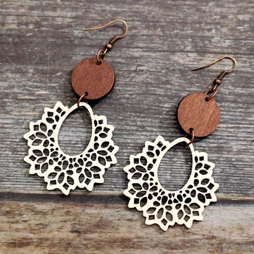 Geometric Cutout Dangle Earrings