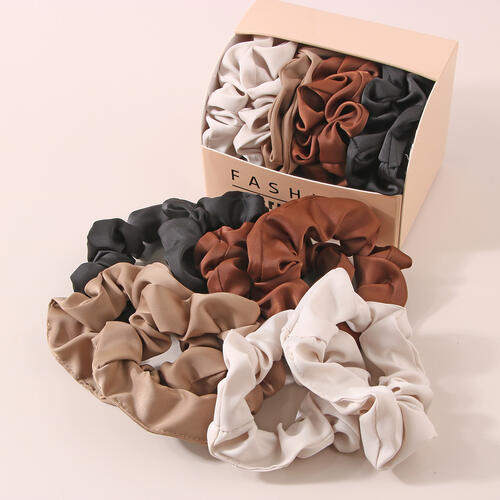 8-Piece Elastic Hair Scrunchies Style A One Size