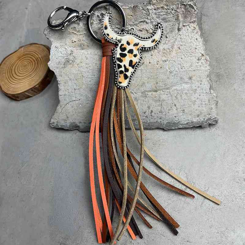 Bull Shape Fringe Key Chain Style A One Size