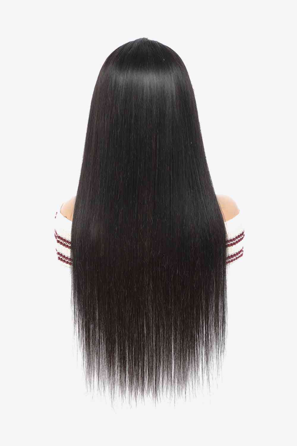 18" 13x4 Lace Front Wigs Virgin Hair Natural Color 150% Density Black One Size