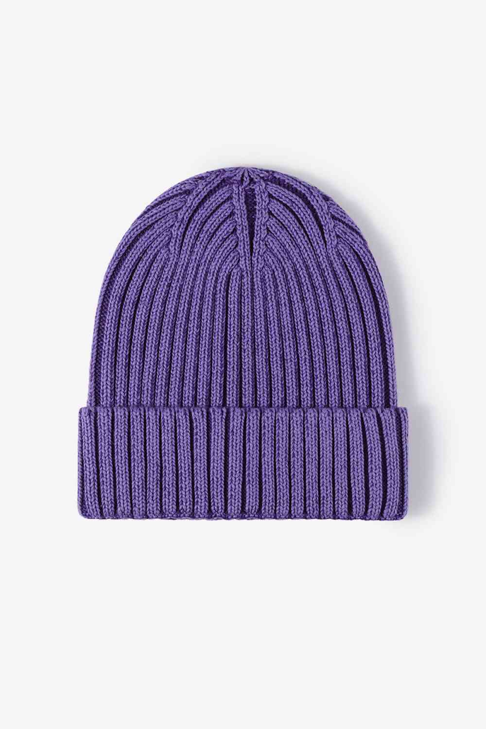 Soft and Comfortable Cuffed Beanie Purple One Size