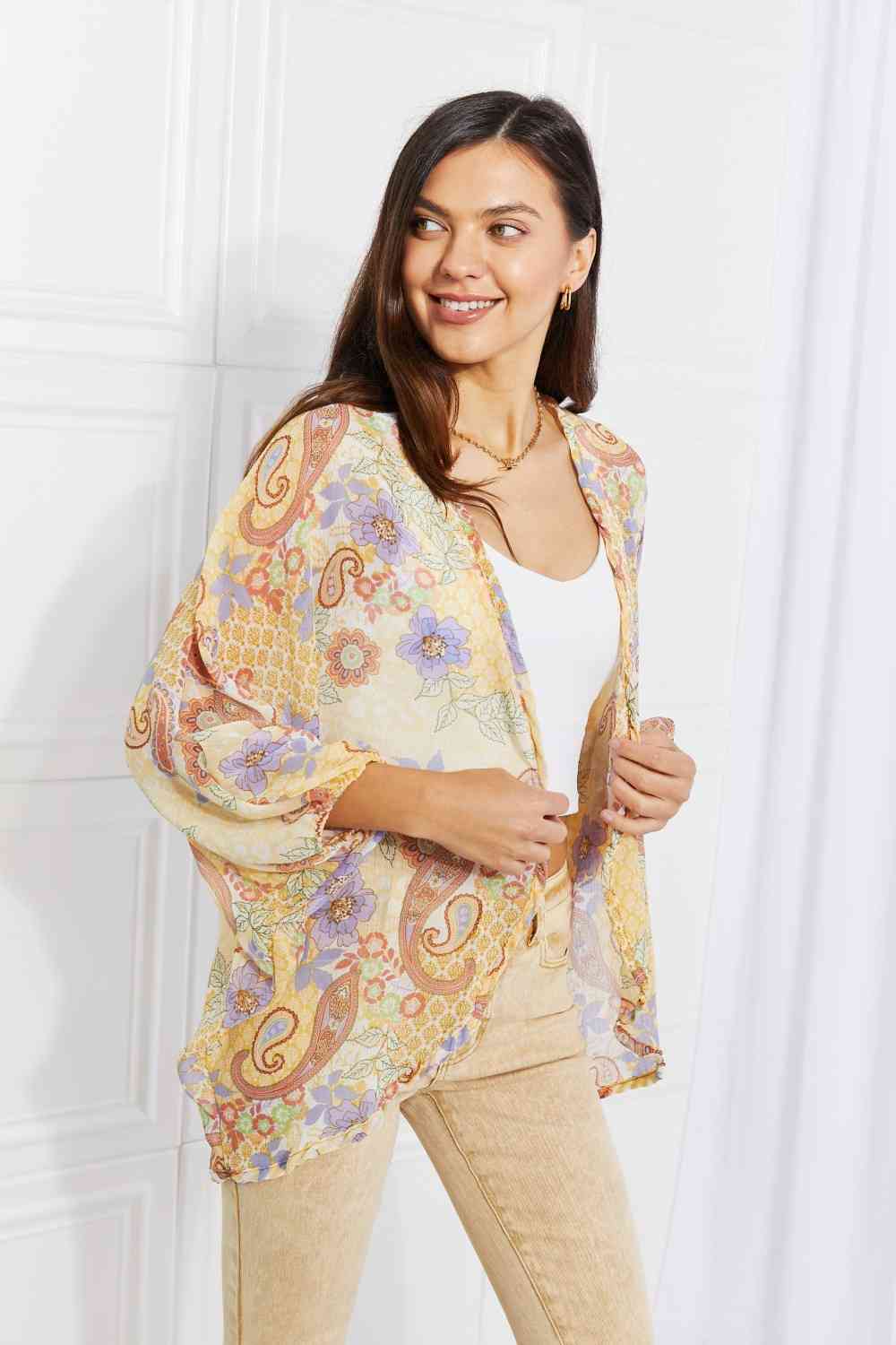 Culture Code Full Size Lasting Love Paisley Kimono