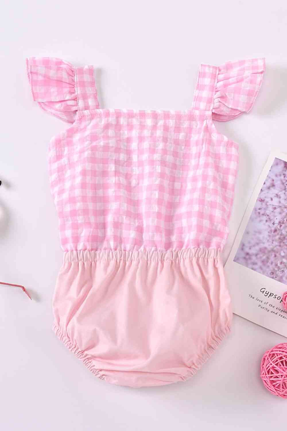 Baby Plaid Cat Graphic Bodysuit