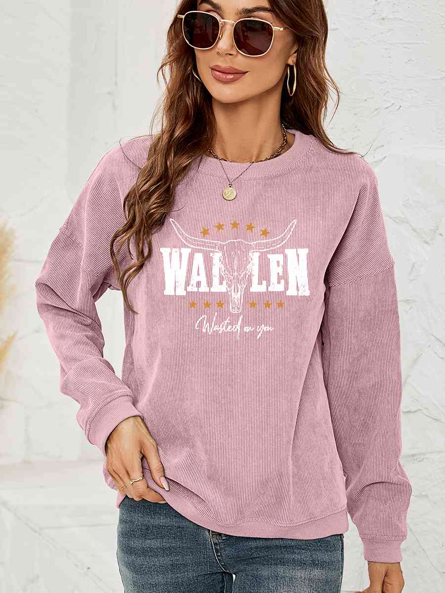THE HELL I WON'T Graphic Sweatshirt Dusty Pink
